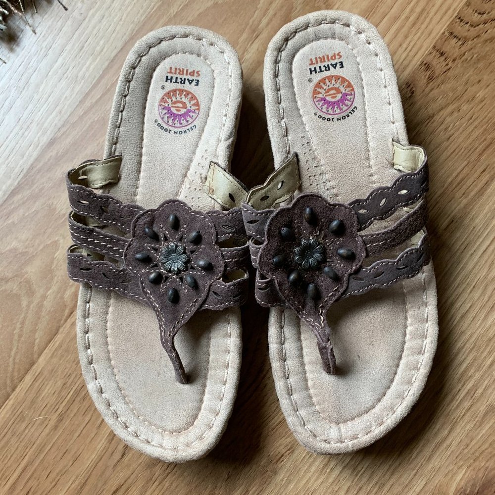 Earth Spirit Gelron 2000 Women's Brown Sandals - Size 8
